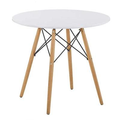 Wholesale Nordic Dining Table Beech Legs Black/White MDF Coffee Table