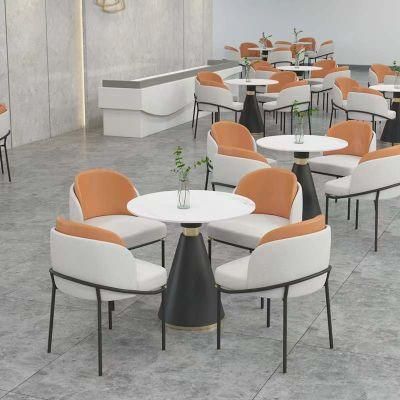 Luxury Hotel Restaurant PU Leather Modern Leisure Luxury Dining Chair Banquet Metal Leg Dining Chair