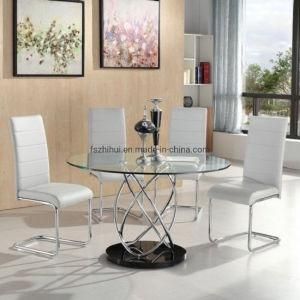 Round Glass Top Dining Table and Chairs