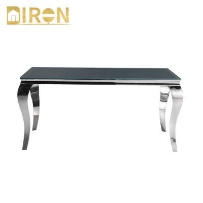 Wholesale Stainless Steel Glass Top Marble Top Table for Hotel Dining Room