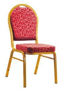 Cheap Price Steel Frame Banquet Chair in Gold Color