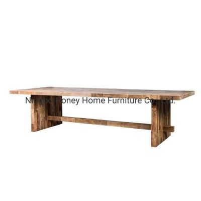 Vintage Recycle Elm Antique Dining Furniture Dining Table
