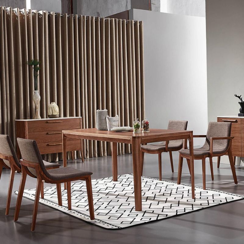Hot Sale Ultra Simple Dining Table Veneer/Solid Wood for Chose