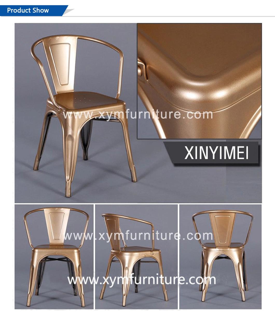 Vintage Industrial Metal Frame Dining or Garden Chair