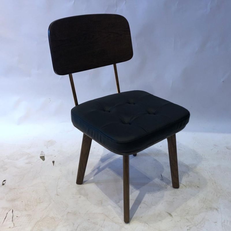 Modern Luxury High- Quality Bespoke Black Fabric Dining Chair