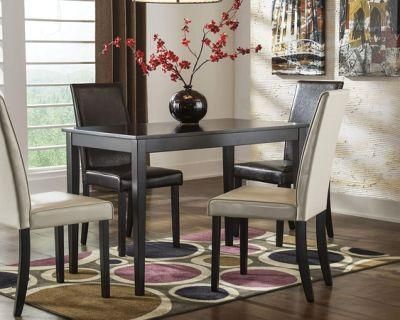 Popular Square Shape Beech Wood Cross Leg Dining Table with Chairs for Dining Room