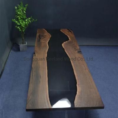 Walnut Resin River Table Top