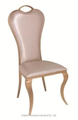 Classic Style Stainless Steel PU Wedding Chair Dining Chair
