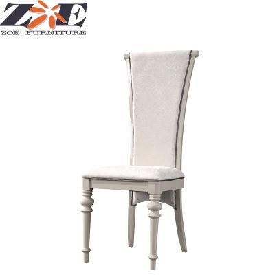Modern China Luxury Dining Chair with Solid Wood and Fabric