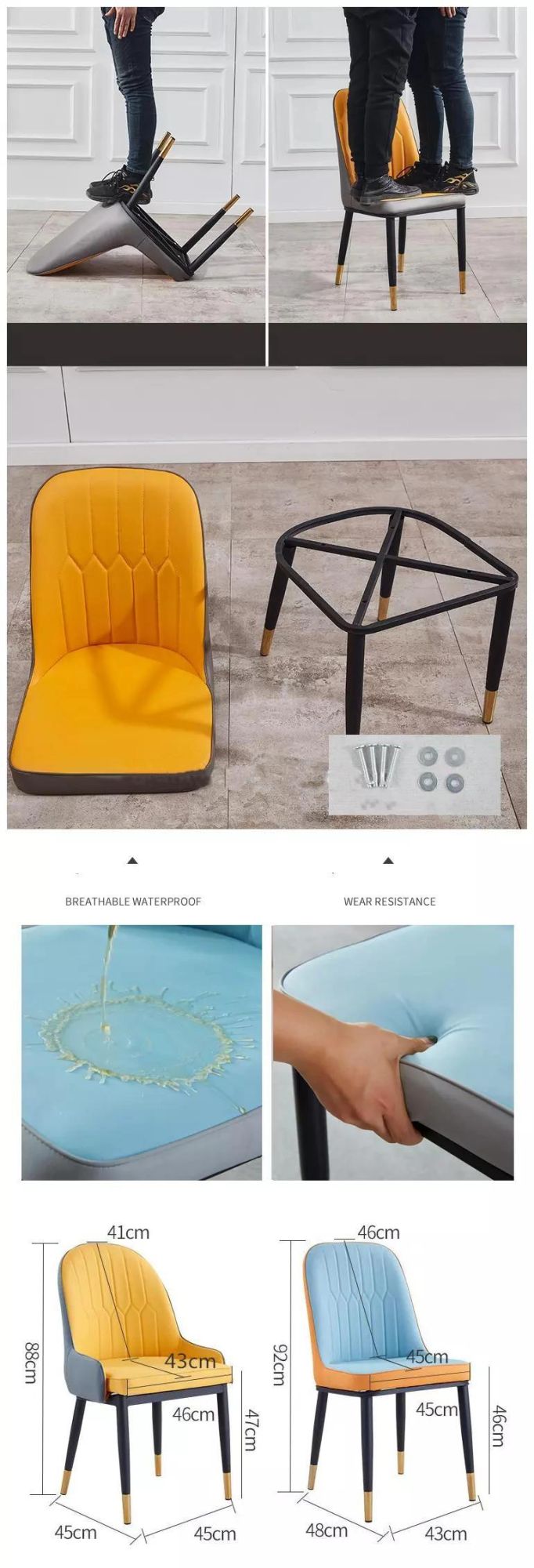 China Manufacturer New Design Custom Hotel Furniture Modern Dining Chairs