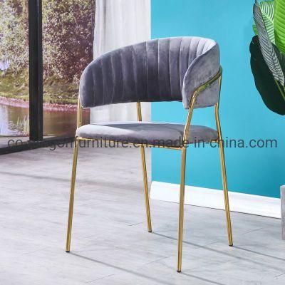 Modern Dining Furniture Metal Frame Dining Chair with Colorful Velvet