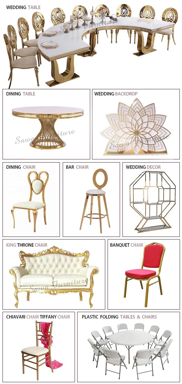 Event Furniture Gold Chair with PU Leather