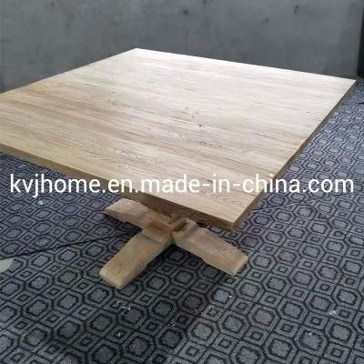 Kvj-7584 Rustic Solid Wood Square Dining Table