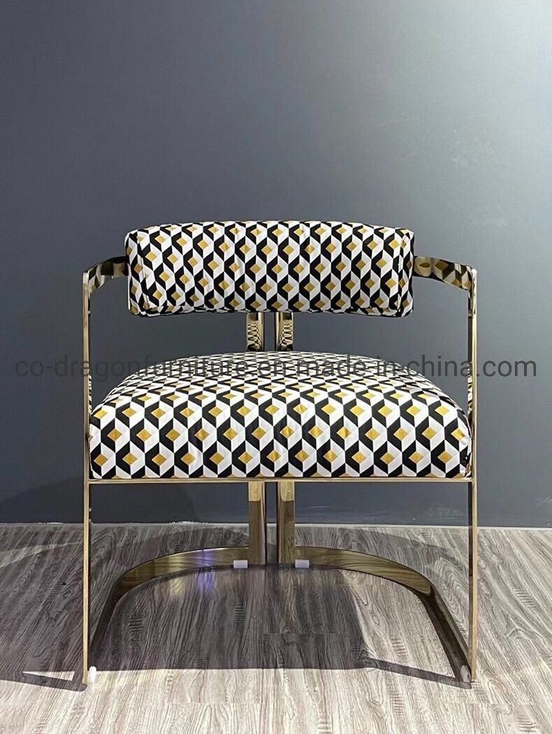 Luxury Stainless Steel Dining Chair with Arm for Dining Furniture