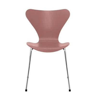 Wholesale Steel Frame Design Stackable Plastic Dining Side Chair for Dining Room