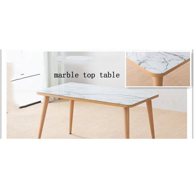 Modern Nordic Metal Marble Dining Table Set Light Luxury Living Room Home Simple Furniture Coffee Table