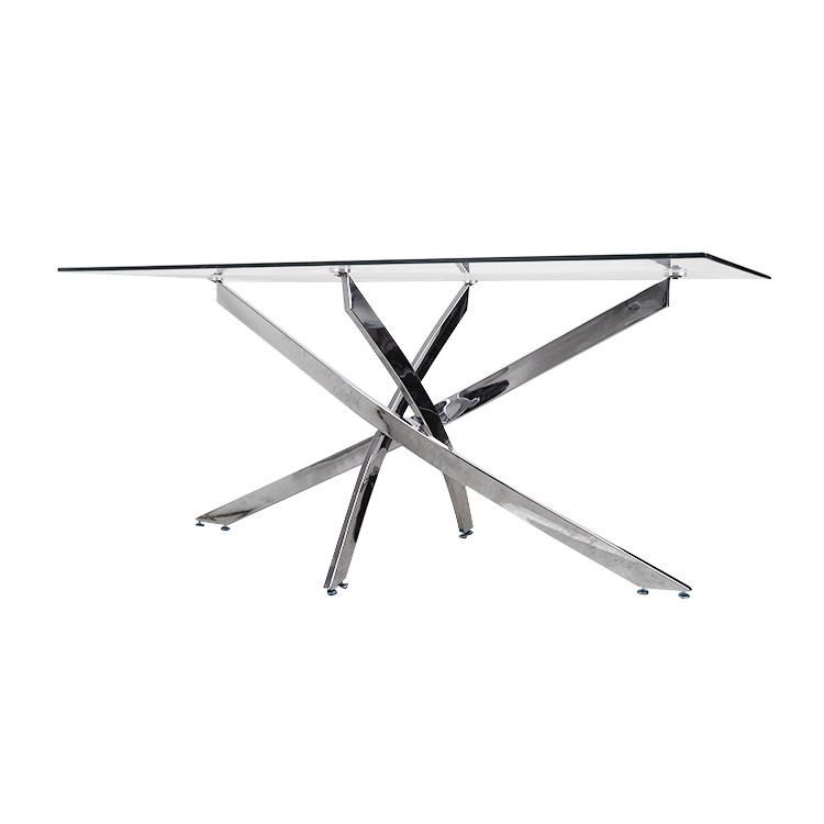 Modern Simple Dining Table Furniture Glass Food Table