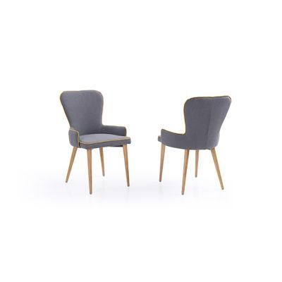 Home Furniture Living Room Metal Fabric Cafe Dining Chair