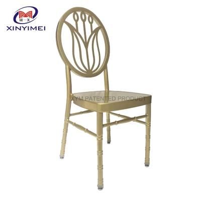 Factory Cheap Flower Shape Back Event Party Gold Chiavari Chair