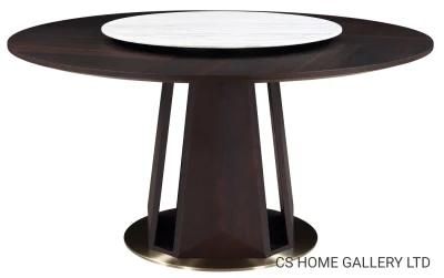 Wooden Modern Ash Solid Wood Home Natural Marble Stainless Steel Furniture Dining Table