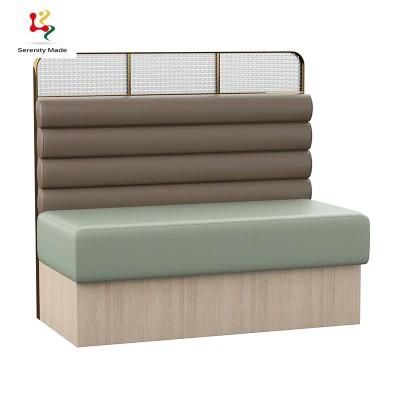 New Arrival High Quality Restaurant Booth Sofa Furniture Timber Frame Cafe Restaurant Banquette Seating