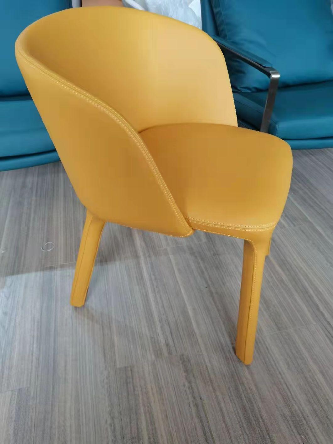 2022 New Design Moulded Injection Foam Fabric Leather Soft Dining Chair