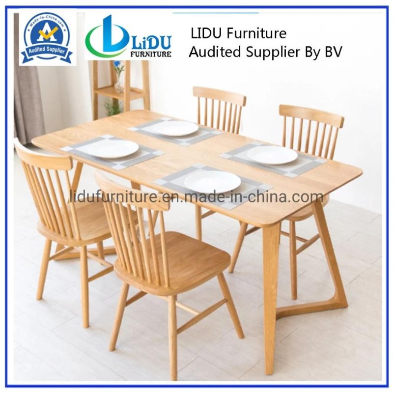 New Hot Sale Unique Design Wood Dining Table/Solid American White Oak Table Dining Table with Chairs