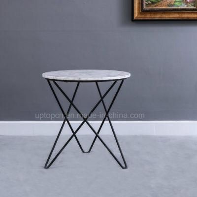 Hotel Used Marble Coffee Side Table with Metal Wire Leg (SP-GT210)