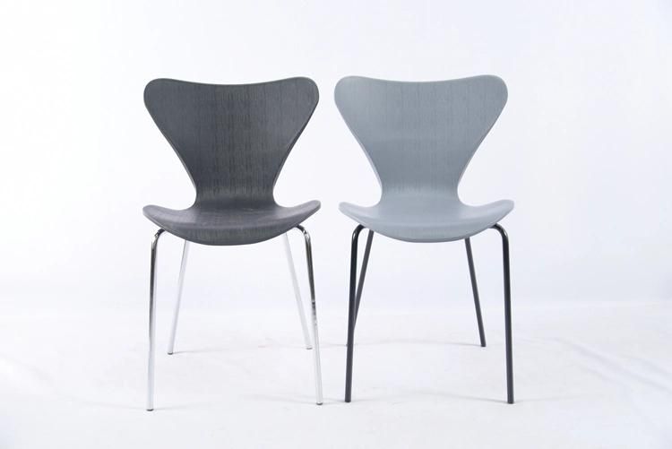 Wholesale Steel Frame Design Stackable Plastic Dining Side Chair for Dining Room