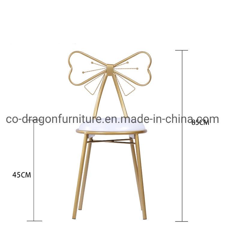Butterfly Back Gold Metal Leather outdoor Wedding Dining Chair