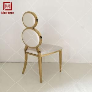 Customized Golden Stainless Steel Event Dining Chairs for Wedding