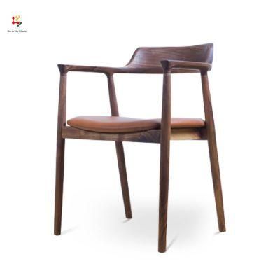 Modern Commercial Restaurant Furniture Wood Dining Chairs with PU Leather Seat