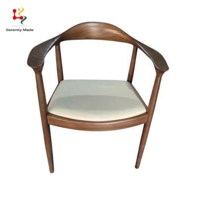 Classic Chinese Style Hand Made Soft Cushion Solid Wooden Hotel Lobby Restaurant Dining Chair