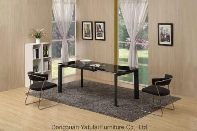 Classic Factory Black Glass Home Dining Table