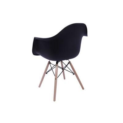 Wholesale Home Furniture Nordic Style PP Chair Wooden Leg Plastic Chair Dining Chair