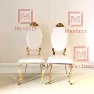 Modern Design Popular Gold Stainless Steel PU Seat Dining Chair