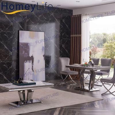 Contemporary Style Household Restaurant Hotel Furniture Marble Dining Table