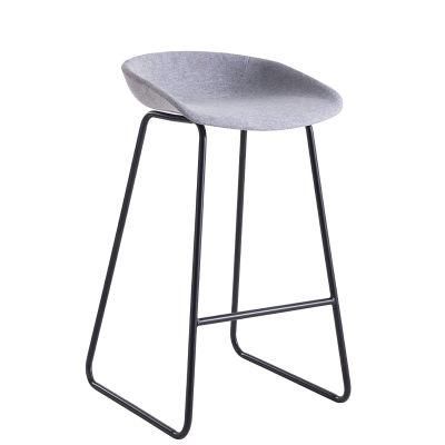 Hot Sale Metal Chair Comfortable Fabric Dining Chair Coffee Chair Fabric Wholesale Metal Legs Popular Barstool Bar Chair