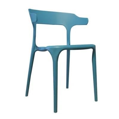 Wholesale Dining Furniture Simple Style Plastic Chair Eco-Friendly Blue PP Coffee Chair