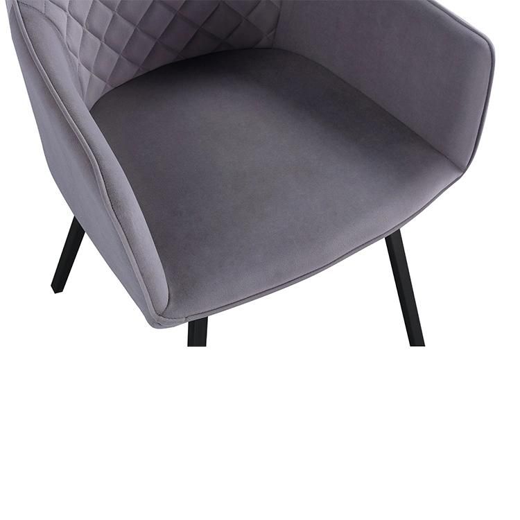 China Supplier Direct Sale Unique Design Upholstered Home Furniture Chair Velvet Fabric Cover Seat Dining Armchairs