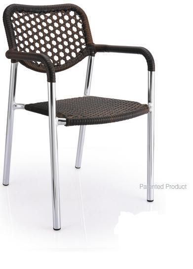 American Style Stackable Restaurant Chair Shiny Frame Dining Room Chair