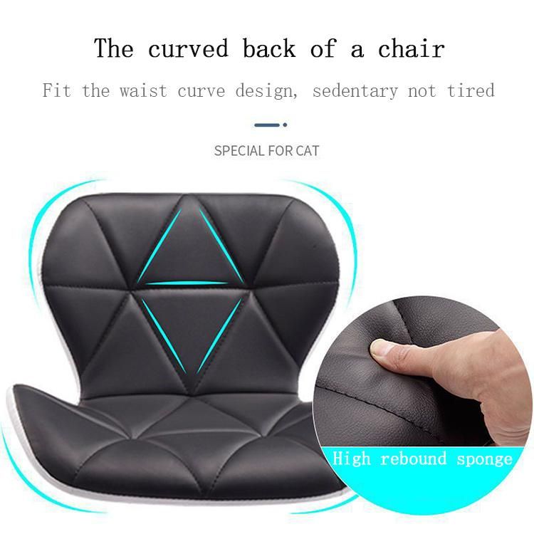 Computer Study Desk Backrest Stool Leather Swivel Chair Accent