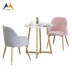 Wholesale Luxury Gold Metal Dining Table Modern Living Room Furniture