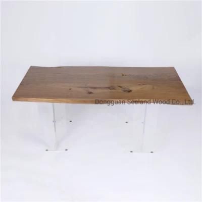 Solid Wood Countertop / Round Table Top /Walnut Butcher Block Top /Epoxy Resin Table/ Natural Wood Table with Live Edge
