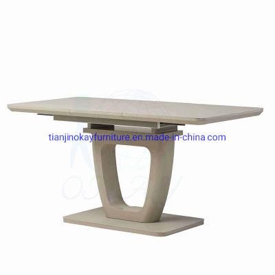 Modern Furniture Kitchen Dining Table and 6 Chair Luxury Restaurant MDF Glass Steel Marble Dining Room Sets