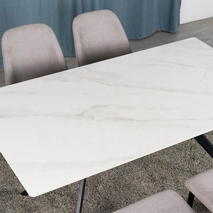 China Factory Ceramic Table Top Sintered Stone Fixed Ceramic Dining Table