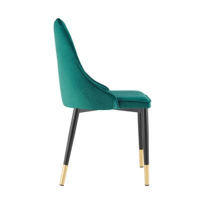 Wholesale High Quality Velvet Fabric Wooden Home Goods Dining Chair