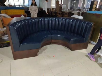 Customized Dimension Commercial Restaurant Furniture Velvet Sofa Booth Seating