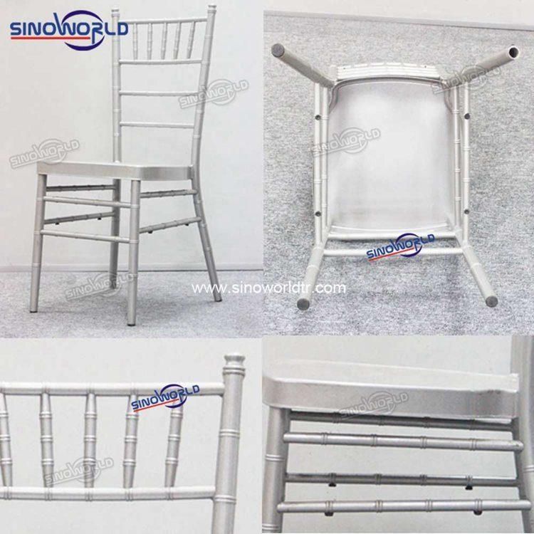 Factory Wholesale Gold Metal Iron Aluminum Phoenix Infinite Chiavari Chairs