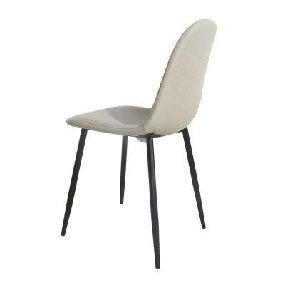 Hot Sale Modern Design Home Furniture Dining Chair Colored Fabric Dining Chair with Iron Legs